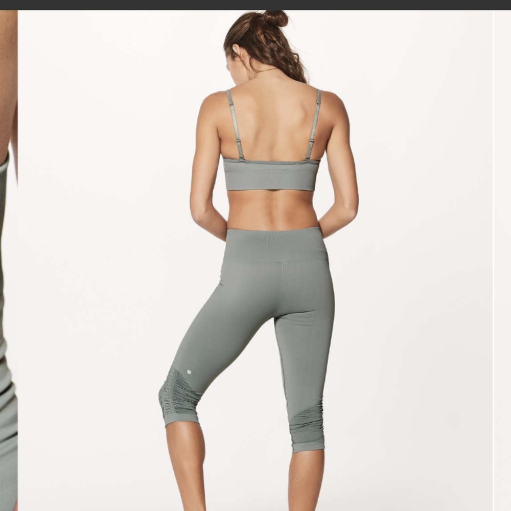 NWT Lululemon Awakening Crop *Taryn Toomey Collection 17" Earl Grey